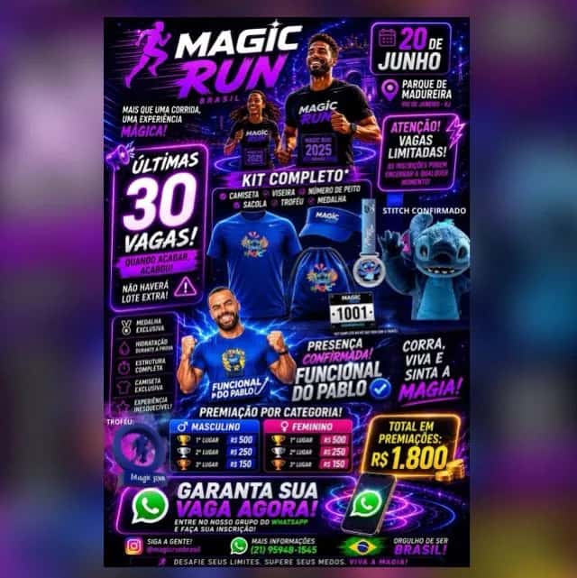 Magic Run - Parque de Madureira — grupos de WhatsApp