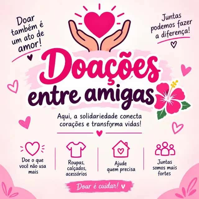 Doações Entre Amigas — grupos de WhatsApp