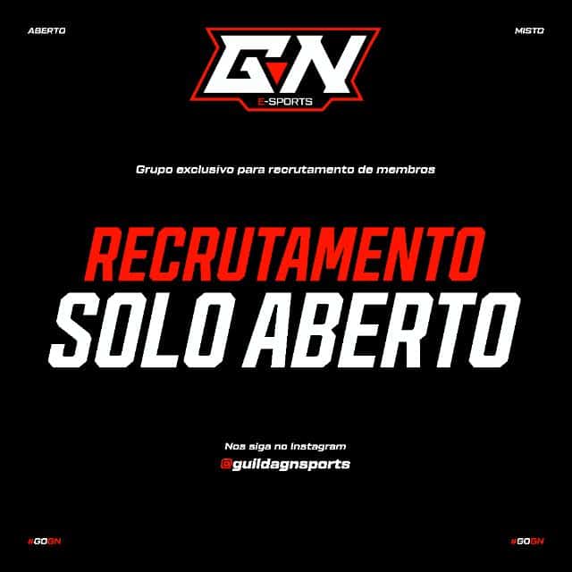 Recrutamento GN E‑Sports — grupos de WhatsApp