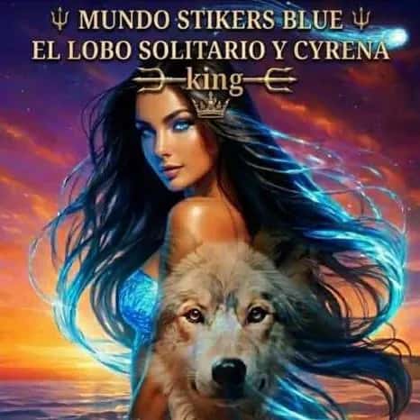 Stikers Blue El Lobo Solitario y Cyren King — grupos de WhatsApp
