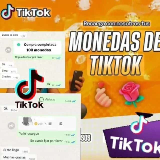 Recarga Monedas TikTok — grupos de WhatsApp