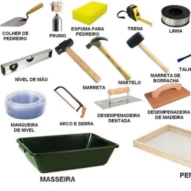 FERRAMENTAS E MATERIAIS DE CONSTRUÇÃO